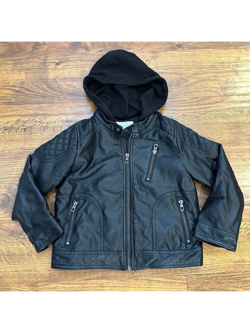 Zara kids faux leather moto Jacket